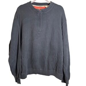 Orvis 1865 Signature Collection Men's XL Black 1/4 Zip Pullover Sweatshirt